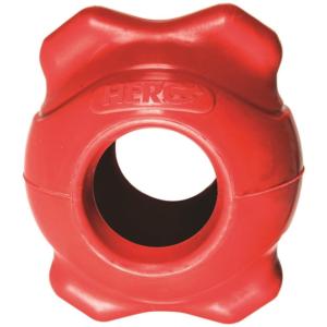 Hero Dog Toys Signature Series Natural Rubber Bone Ball, Red, Large, 64137