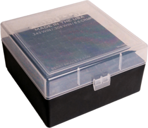 Berry’s 25338 Ammo Box Clear/Black Polypropylene 100rd