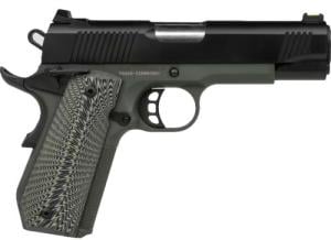 Tisas USA 1911 10MM 4.25" Ed Brown Bobtail Grey/Black Cerakote G10 Grips Fiber Optic 2-8rd Pistol 