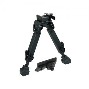 Leapers, Inc. - UTG Rubber Armored Full Metal QD Bipod, Fits Picatinny Rail or Swivel Stud, 6" - 8.5", with Adjustable Height, Black 712274529205