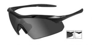 Wiley X Vapor Safety Sunglasses, 2 Lens Package, 1 Matte Black Frame w/Smoke Grey, Clear Lens, 3501 