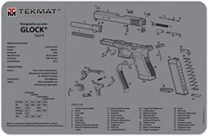 TekMat Glock Gunsmith Bench Mat 11'' x 17'' Gray AS10064