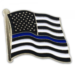 Thin Blue Line American Flag Pin TBLAM