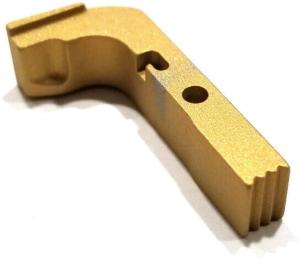 Centennial Defense Systems Extended Mag Release w/5lb Spring for Gen 1-3 9mm, .40S&W, .357SIG Glock, Serrated, Gold, 20534