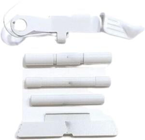 Centennial Defense Systems Extended Control Kit w/Serrated Mag Release for Gen 4 Glock 9mm, .40S&W, .357SIG, 3 Pins, White, 40130 713310809668