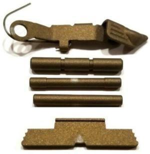 Centennial Defense Systems Lower Parts Kit for Gen 1-3 Glock 19, Stippled, 5lb Mag Catch Spring, 5lb Trigger Spring, Burnt Bronze, 50213 713310816048
