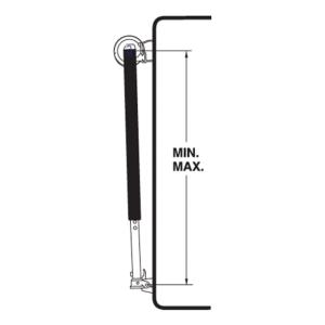 Dometic Awnings Universal Plus Hardware - 002 Short Straight Side, Black, Short, 8273000.402U