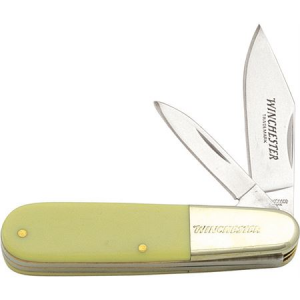 Winchester 14011Y Barlow Folding Pocket Knife with Yellow Handle