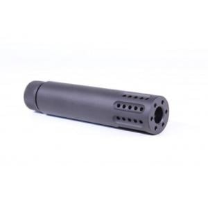 Guntec USA AR-15 Slip Over Barrel Shroud with Multi Port Muzzle Brake, Black, 1326-MB-P 1326MBP