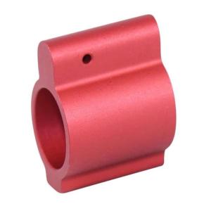 Guntec USA AR-15 Aluminum Low Profile .750 Gas Block, Anodized Red, GT750L-RED GT750LRED