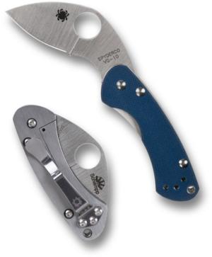 Spyderco Balance Sprint Folding Knife 1.98in CPM SPY27 G-10 Cobalt Blue Handle 