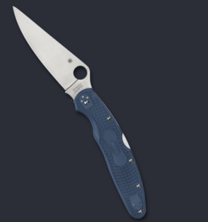 SPYDERCO POLICE 4 LTWT 4.38" BLU/SLV