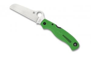 Spyderco Atlantic Salt Series FRN Handle Folding Pocket Knife w/ 3.7in Blade, Plaing Edge, Green, C89FPGR 716104014224