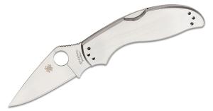Spyderco UpTern Value Series Folding Knife Stainless Steel 2.84" Satin Plain Blade 716104017140