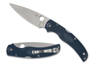 Spyderco Native Chief Lightweight Folding Knife, 4.02in, CPM-SPY27 Stainless Steel, Drop Point, Satin, Plain, Cobalt Blue, C244PCBL 