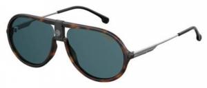 Carrera 1020/S Sunglasses CA1020S-0086-KU-6015 - Dark Havana Frame, Blue Avio Lenses, Lens Diameter 60mm, Distance Between Lenses 15mm