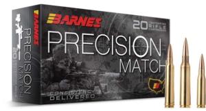 Barnes Precision Match .223 Remington 77 Grain Match Burner OTM BT Brass Cased Rifle Ammo, 20 Rounds, 32018