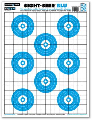 Thompson Target Sight Seer Paper Bullseye Shooting Targets 19x25, 100 Pack, Blue, Extra Large, 4400-100 718837744003