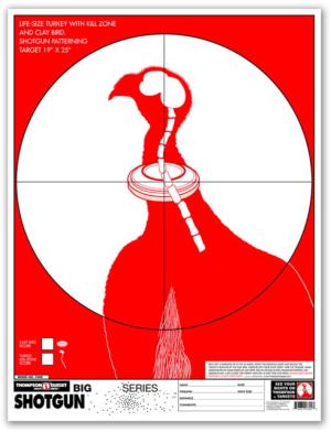 Thompson Target Turkey & Clay Paper Shotgun Patterning Targets 19x25, 100 Pack, Red, Extra Large, 7800-100 7800100