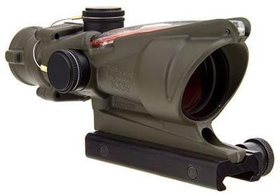 Trijicon ACOG 4x32 Scope With TA51 Mount Dual Illuminated Red Crosshair .223 Ballistic Reticle Cerakote OD Green 719307307896