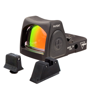 Trijicon Dual Defense Kit w/3.25 MOA RMR Type 2 & Bright & Tough BLK/BLK Night Sight Suppressor Set for Standard Frame Glock Models 700791 719307618251