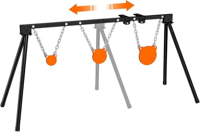 Highwild AR500 Steel Targets System 3/8 Inch Thick Complete Steel Shooting Targets with Stand, 4", 6", 8" Shooting Gongs with 1 Stand, 2 Extension Brackets & 3 Mounting Kits 
