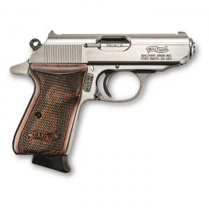 Walther PPK/S Stainless Semi-auto .380 ACP 3.3 inch Barrel Walnut Grips 7+1 Rds. Certified Used