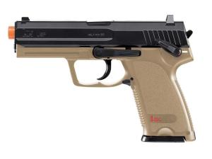 Elite Force HK USP C02 Airsoft Double Action Pistol,6mm,16rd Capacity,Dark Earth Brown 2275023