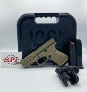 GLOCK 19 G5 9MM FDE/ODG FLAG 15 PA195S204FDEOD