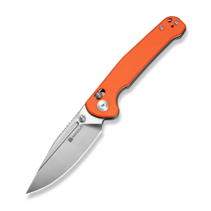 SENCUT Glenspar Folding Knife 3.45in 9Cr18MoV Clip Point Blade G10 Orange Handle S25046-1 