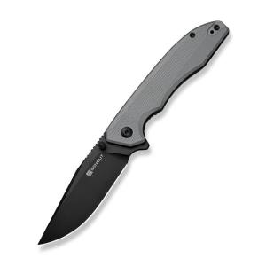 SENCUT Sylor Liner Lock Knife Gray G-10 (3.4" Black D2) S25056-1 