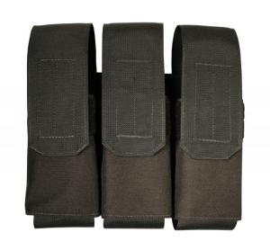 Elite Survival Systems Velcro Attach Triple H&K UMP .45 Magazine Pouch, Black, HL-107-B