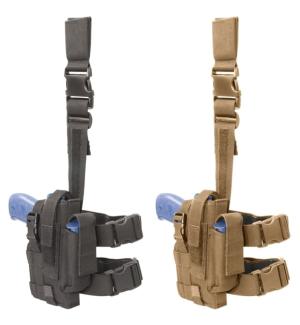 Elite Survival Systems Tactical Drop Leg Holster, Left Hand, H&K USP Tactical, Springfield XD/XDM 4.5-5.25in, Taurus 24/7 5in, BLACK, 7678-B-LH 7678BLH