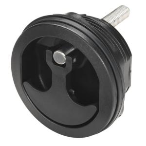 Whitecap Compression Handle Black Nylon Non-Locking - 1/4 Turn, 8730BC