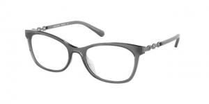 Coach HC6127U Eyeglass Frames 5537-51 - Transparent Gray Frame