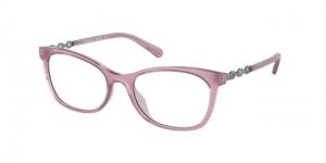Coach HC6127U Eyeglass Frames 5535-53 - Transparent Purple Frame