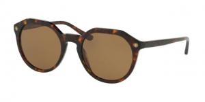 Tory Burch TY7130 Sunglasses 175683-52 - Men's, Dark Havana Frame, Brown Solid Polarized Lenses