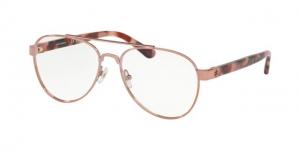 Tory Burch TY1060 Eyeglass Frames 3273-54 - Shiny Rose Gold Metal