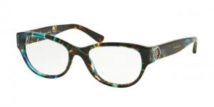 Tory Burch TY2060 Single Vision Prescription Eyeglasses 3145-50 - Blue Brown Tort Frame