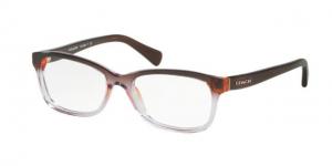 Coach HC6089 Eyeglass Frames 5401-51 - Purple Brown Gradient/Brown Frame HC6089540151