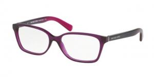 Michael Kors MK4039F Progressive Prescription Eyeglasses 3222-54 - Transparent Purple Frame