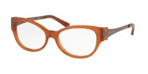 Tory Burch TY2077 Single Vision Prescription Eyeglasses 1678-53 - Milky Amber Frame