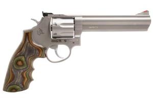 TAURUS Model 66 357 Magnum Stainless Revolver with Laminated Camo Wood Grips and 6-Inch Barrel 725327933557
