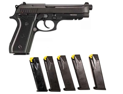 Taurus PT-92 9mm 5" Black 17/18rd 6 Mags - Black 1-920151-6mag