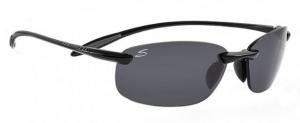 Serengeti Nuvola Sunglasses, Shiny Black Frame, Polarized PhD CPG Lens 7359