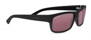 Serengeti Martino Sunglasses, Satin / Shiny Black Frame, Polarized Sedona Lens, 8264