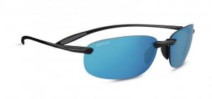 Serengeti Nuvino Sunglasses, Shiny Black Frame, Polar PhD 555nm Blue Lens, 8270