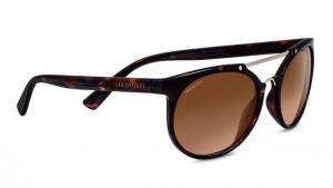 Serengeti Lerici Sunglasses,Shiny Tortoise/Satin Soft Gold Frame,Drivers Gradient Round Lens 8352