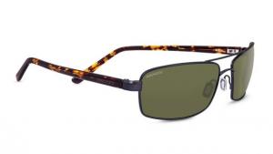 Serengeti San Remo Sunglasses,Satin Gunmetal/Tortoise Frame,Polarized 555nm Rectangle Lens 8452