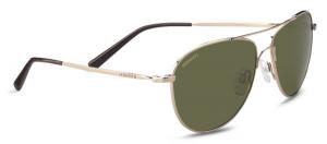 Serengeti Alghero, Polarized 555nm, Modified Aviator, Unisex, Shiny Soft Gold, Medium, 8542